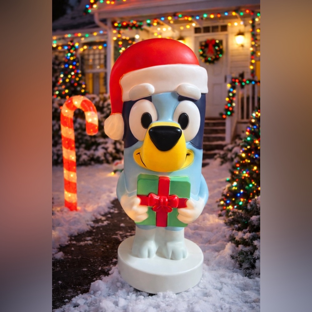 Bluey Christmas light up blow mold 24 in NEW NWT indoor outdoor decor